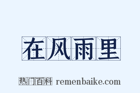在风雨里是什么意思的图片